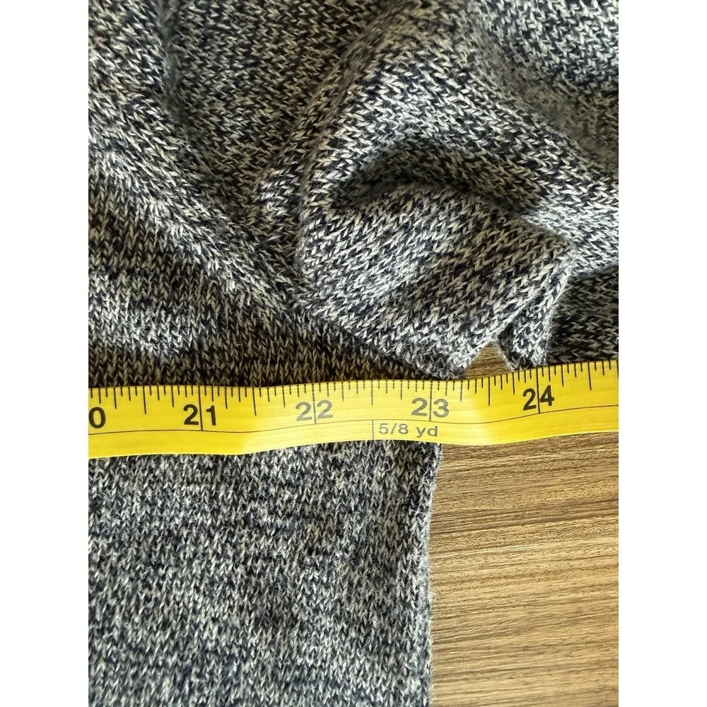 Banana Republic Marled Blue Cotton Henley Style Long Sleeve Pullover Sweater XL